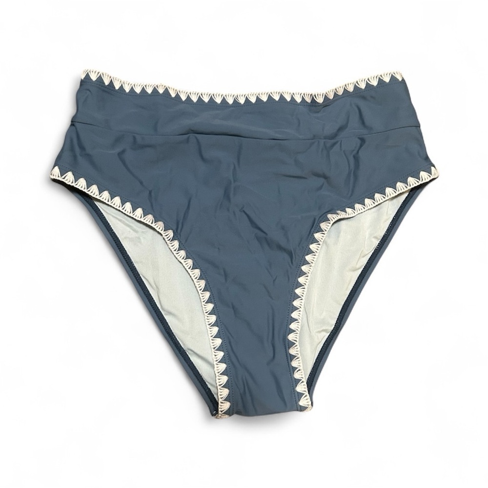 Cupshe High-Waisted Blue Swim Bottoms, 019